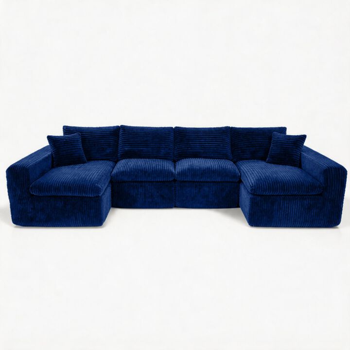 Nespfe Modular U-Shaped Compressed Sectional Sofa
