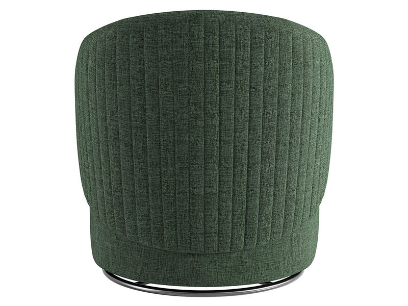 BELLEZE Swivel Accent Chair, Modern Upholstered Swivel Armchair 360 Degree Barrel Chair Comfy Corner Chair for Living Room Bedroom - Malta (Green)