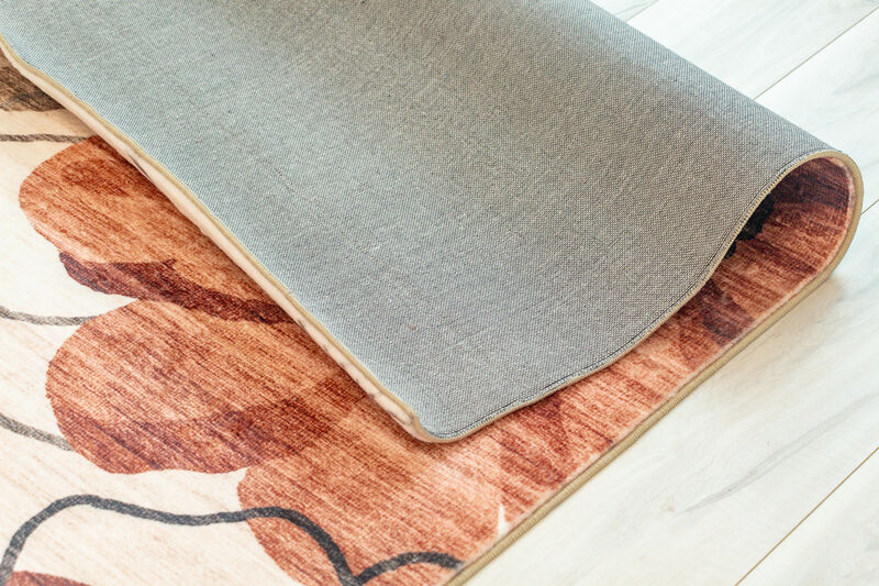 Rug Branch Sakura Modern Floral Red Beige Indoor Area Rug