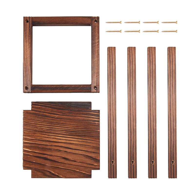 24 Piece Wooden Wedding Lantern Set, Cedar Wood Candle Holders for Table Decor image number 8