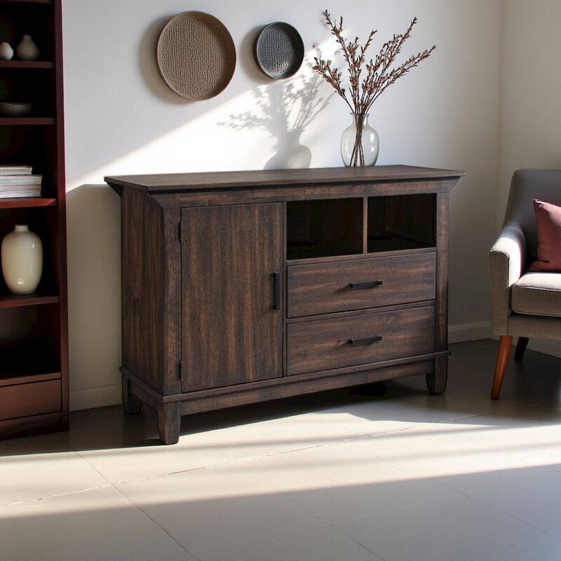 Starlight Canyon Home Brown Small Buffet Cabinet – Versatile Entryway or Short Floor Cabinet