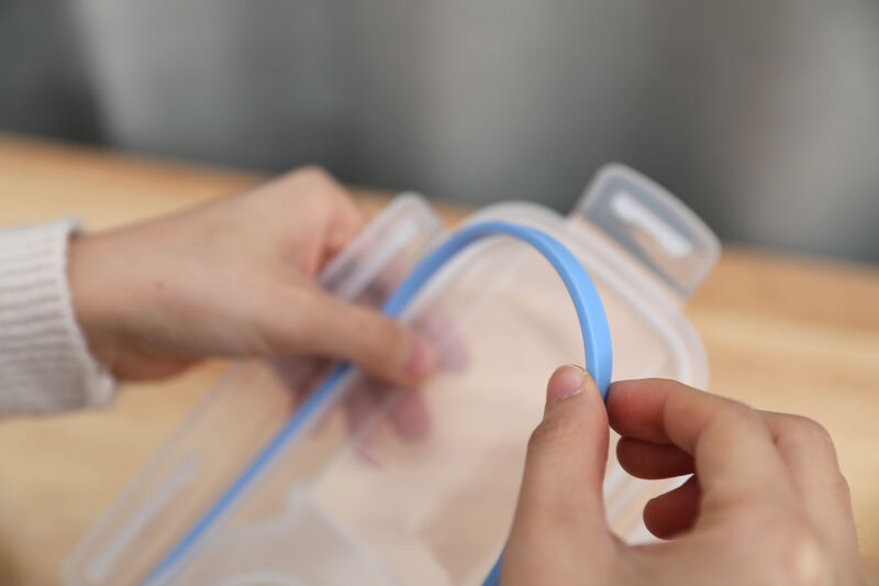 Small BPA-Free Plastic Food Containers with Airtight Spout Lid, Set of 2