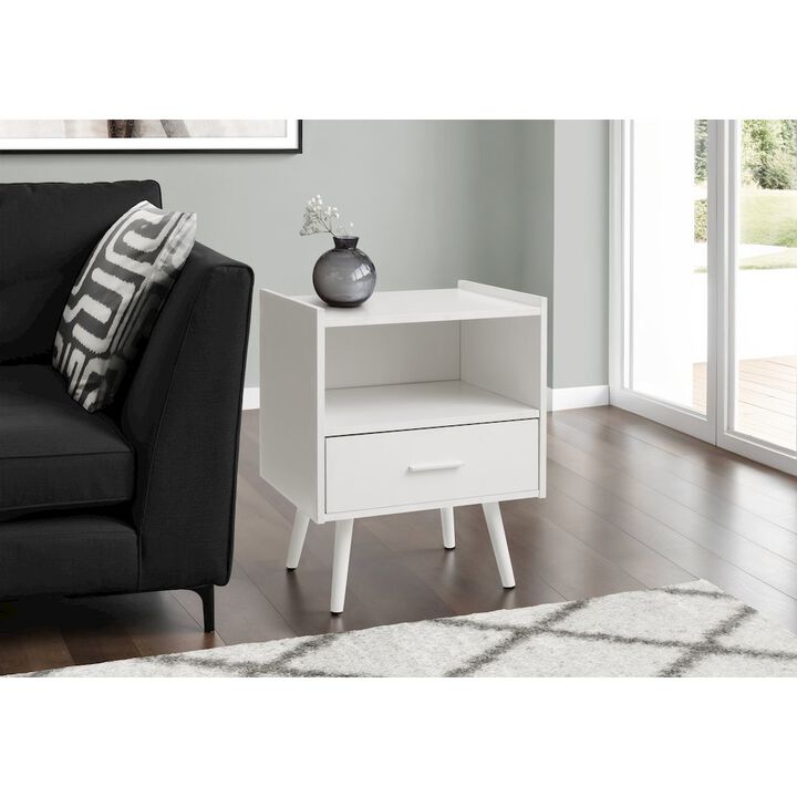 Accent Table, Living Room, White Laminate, Contemporary, Modern