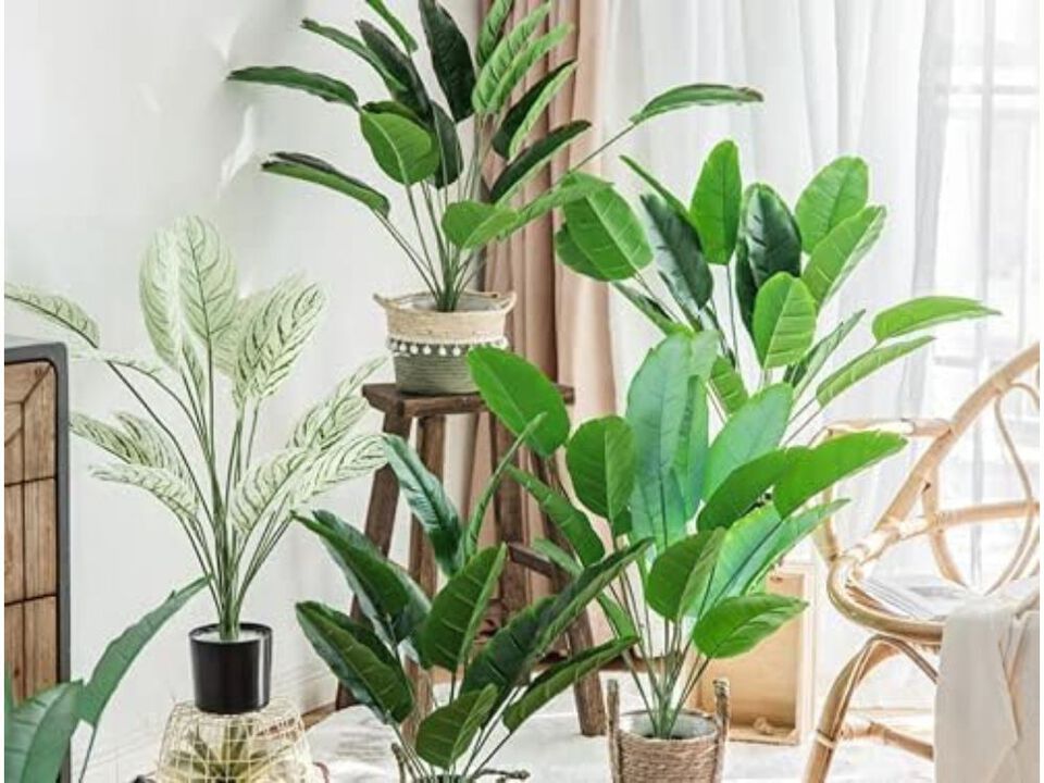 Green Artificial Greenery Stems UV Resistant Outdoor Garden Porch Decor