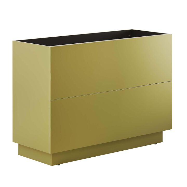 Modway Quantum Modern 48" Single or Double Sink Compatible Bathroom Vanity in Gold - Sink Basin Not Included