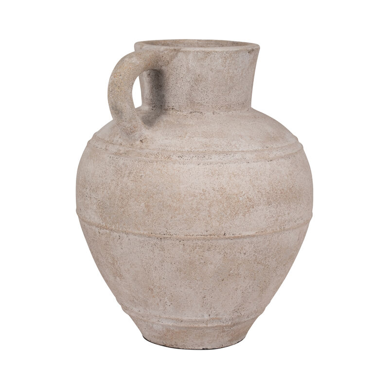 22" Jug Vase W/ Handle, Ivory image number 2