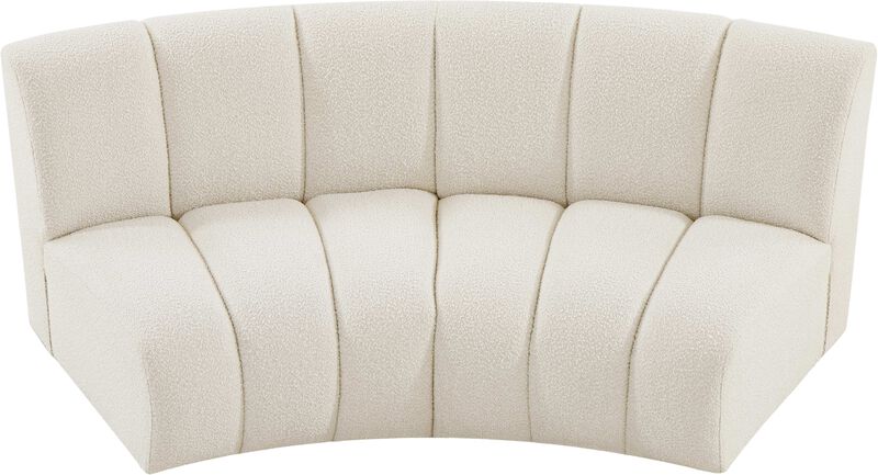 Meridian Furniture Infinity Cream Boucle Fabric 2pc. Modular Sectional image number 5