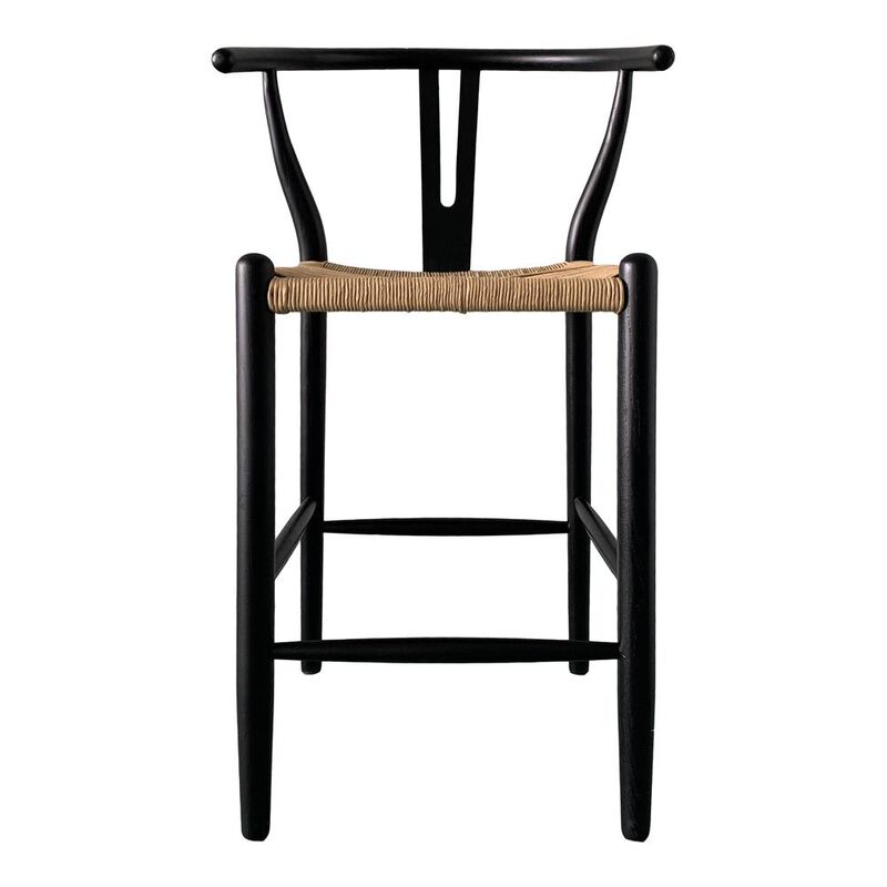 Moe's Home Collection VENTANA COUNTER STOOL BLACK AND NATURAL