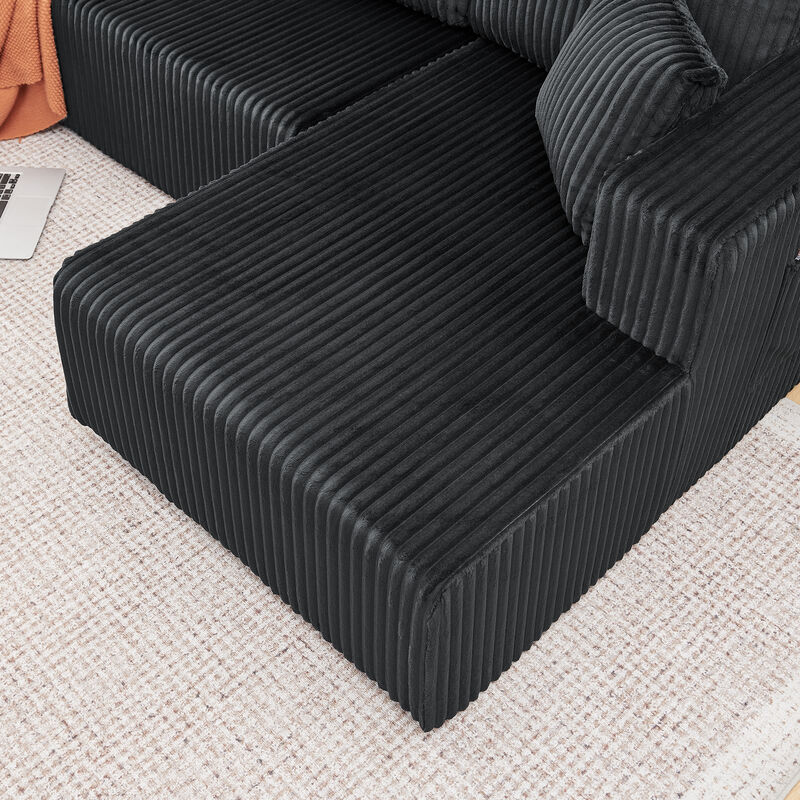 Sudvir 132" U-Shaped Modular Sectional Sofa image number 4