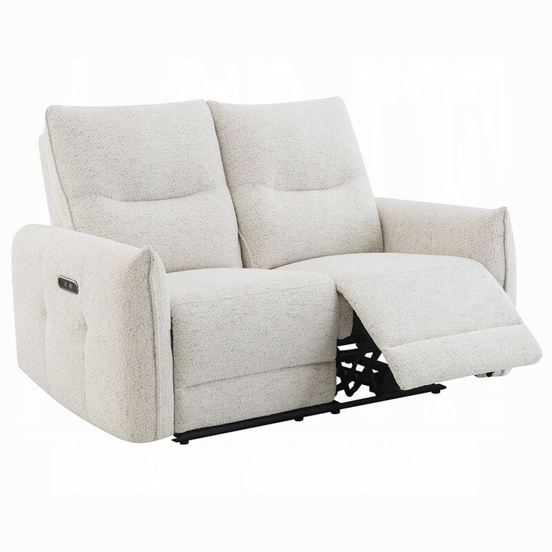 Lali Power Motion Recliner Loveseat with USB, Zero Gravity, Cream Chenille image number 3