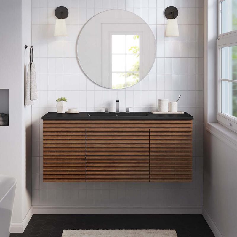 Modway Render 48 Wall-Mount Bathroom Vanity