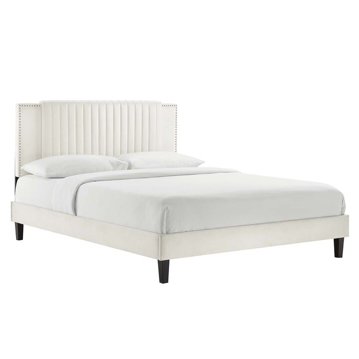 Modway - Zahra Channel Tufted Performance Velvet Full Platform Bed