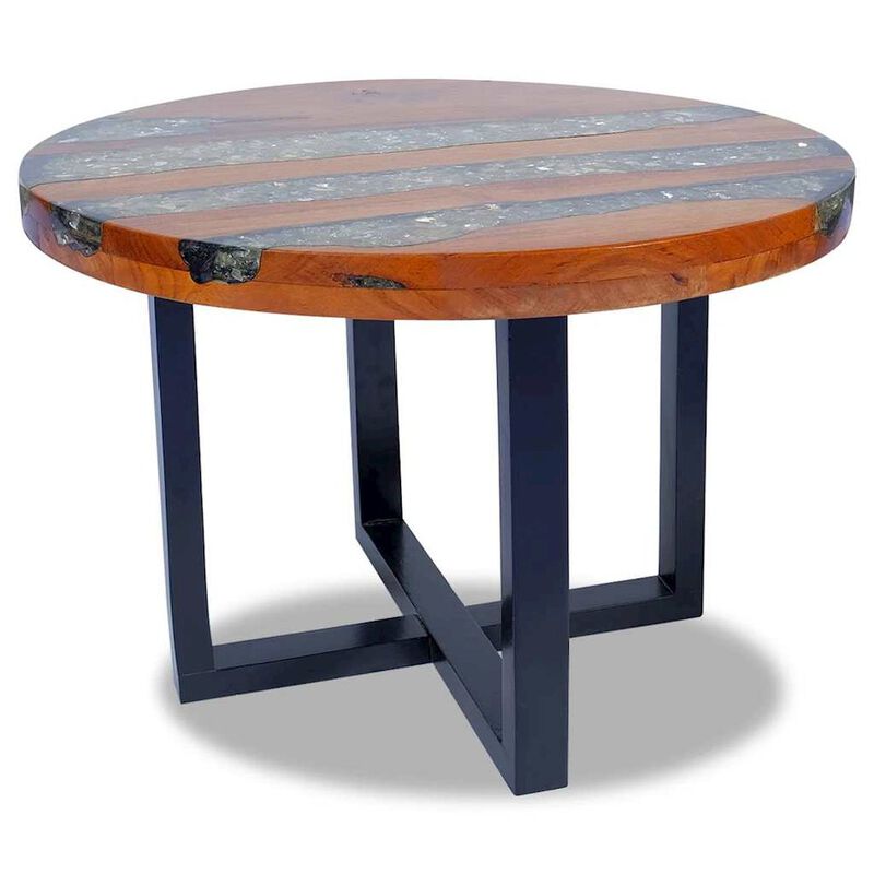 vidaXL Coffee Table Teak Resin 23.6, 243466