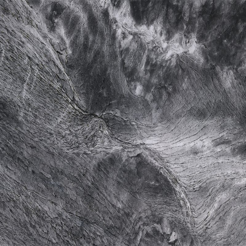 Laus Dining Table, 71 Inch Crystal Glass Top, Black Geometric Base