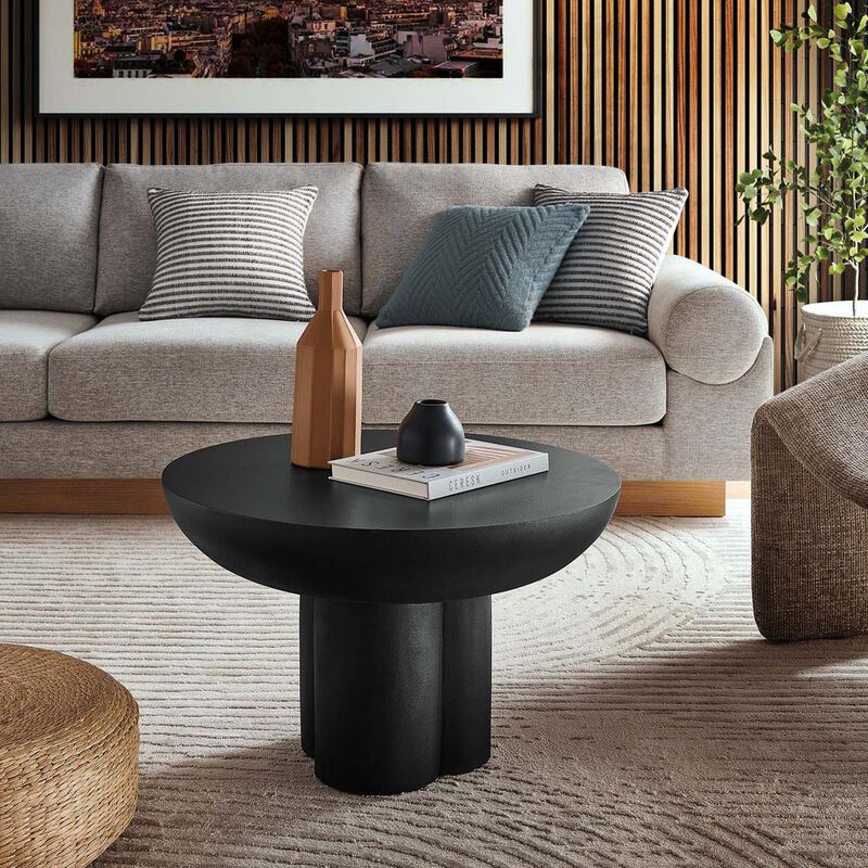 Modway Caspian Round Concrete Coffee Table