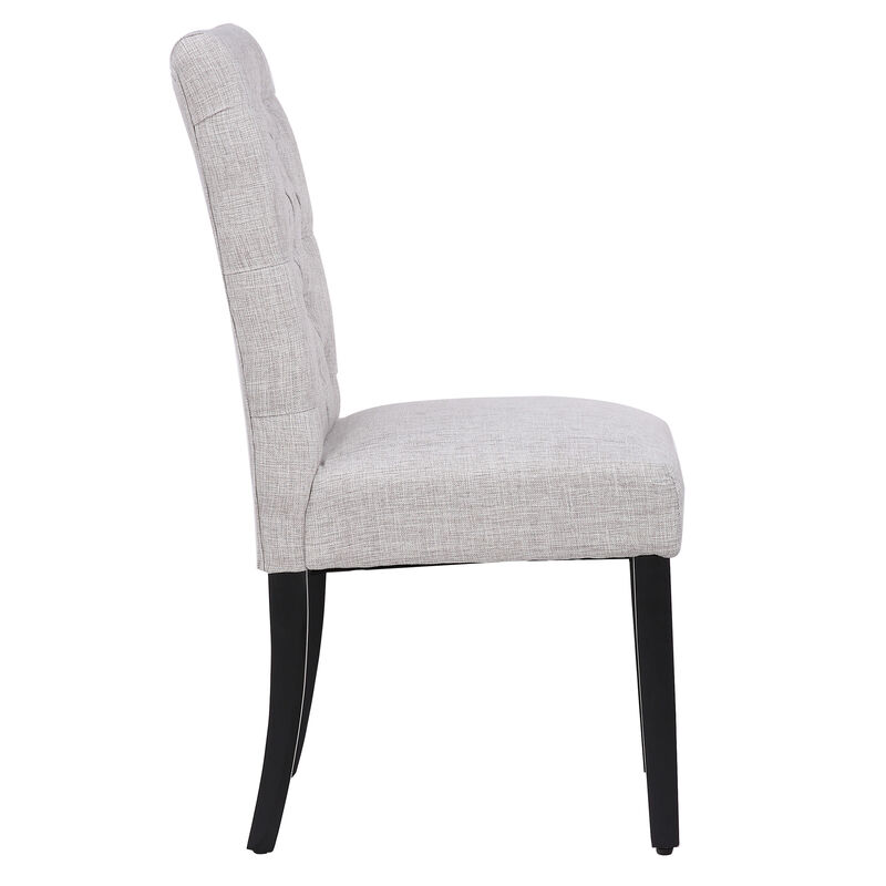 WestinTrends Upholstered Button Tufted Dining Chair