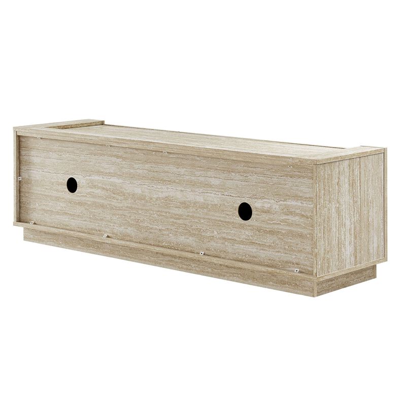 Modway Hollis TV Console with Faux in Travertine image number 6