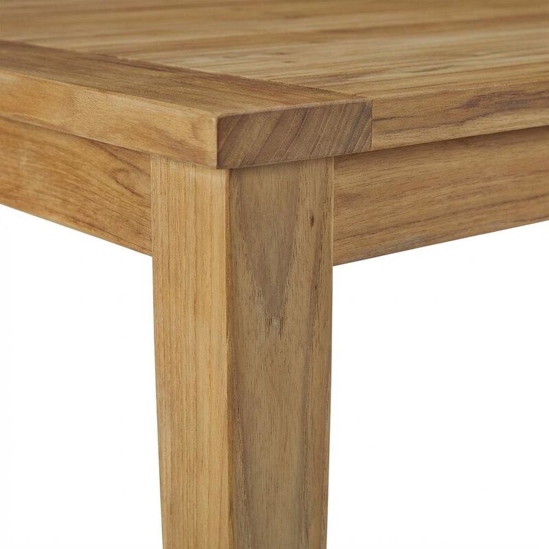 Teak Outdoor Patio Dining Table with Classic Design and Durable Construction image number 6