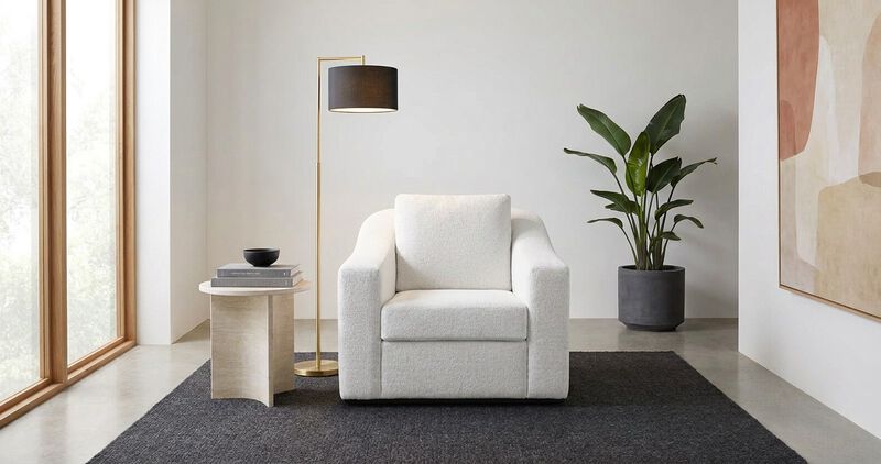 Regent Chalk Swivel Chair image number 1