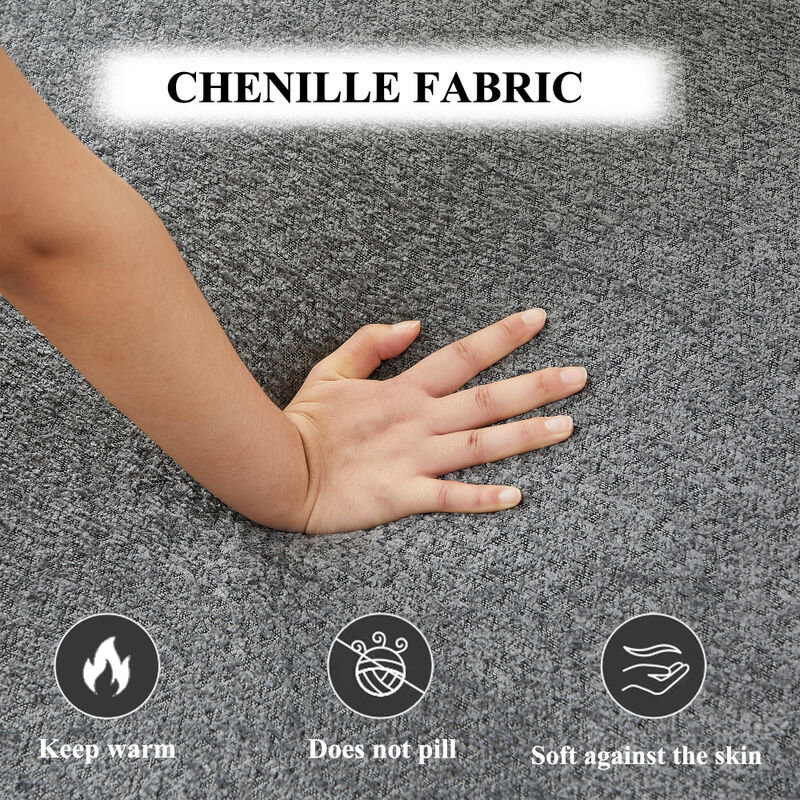 Rorvko Curved Chenille Sectional Sofa image number 5