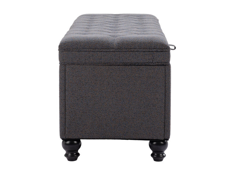 Halifax Storage Bench Gravel Gray