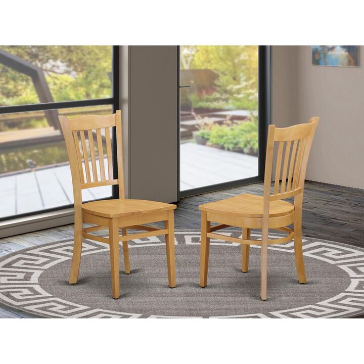 Groton Dining Chair With Wood Seat In Black Finish, Set of 2