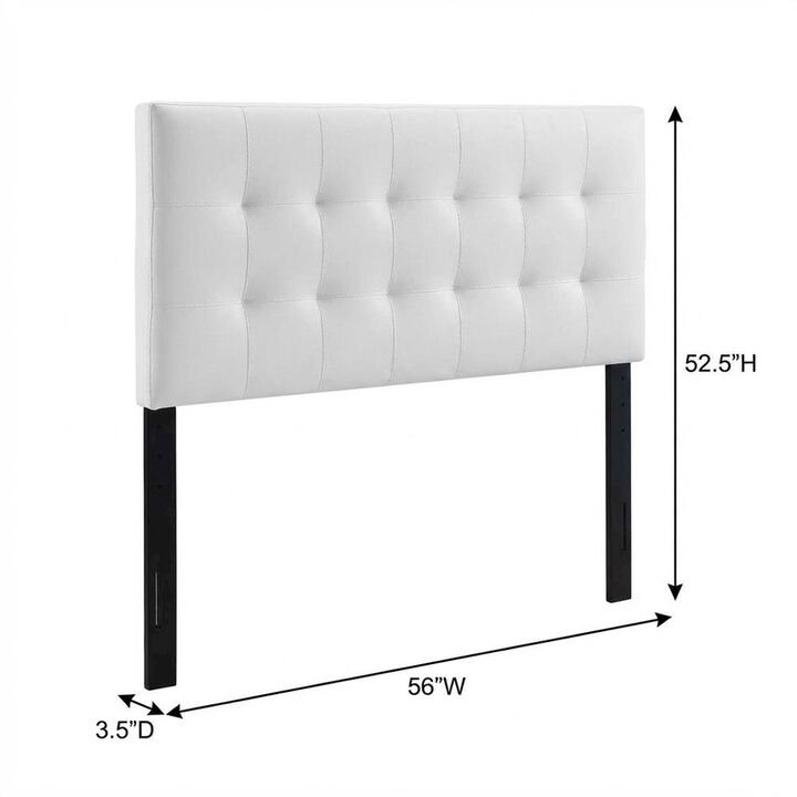 Upholstered Vinyl Full Headboard with Smooth Finish and Durable Design