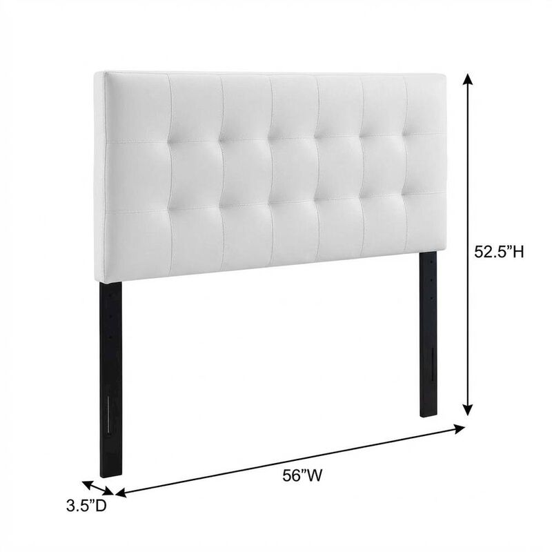 Upholstered Vinyl Full Headboard with Smooth Finish and Durable Design image number 1