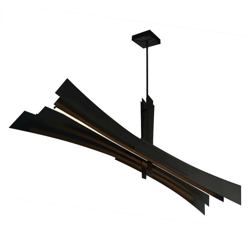 CWI Lighting Solara Integrated LED Black Chandelier