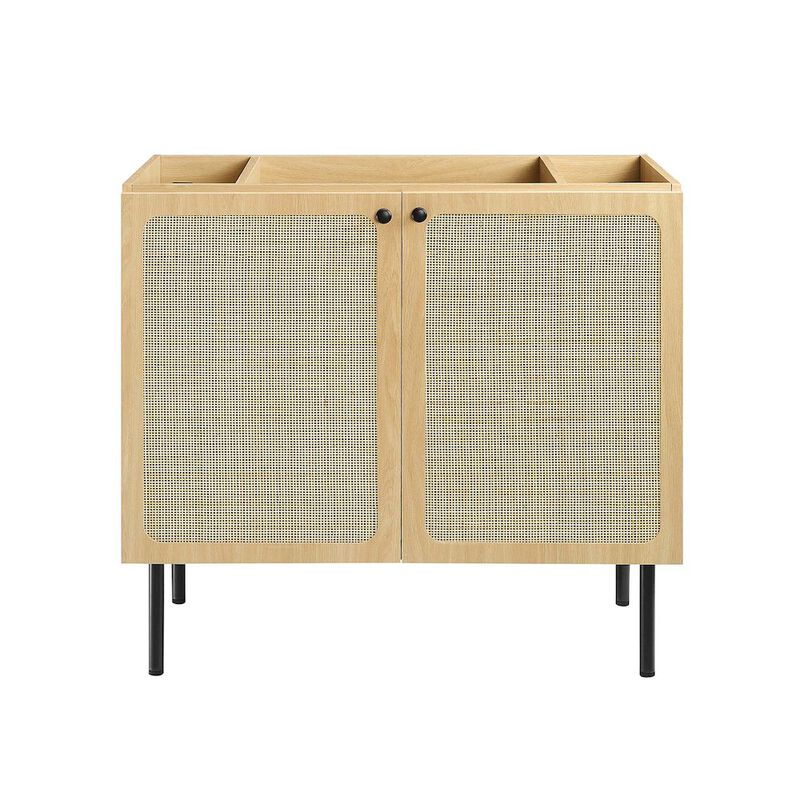 Modway Chaucer 36&rdquo; Bathroom Vanity in Oak Black with Ceramic Sink Basin, 36 Inches image number 6