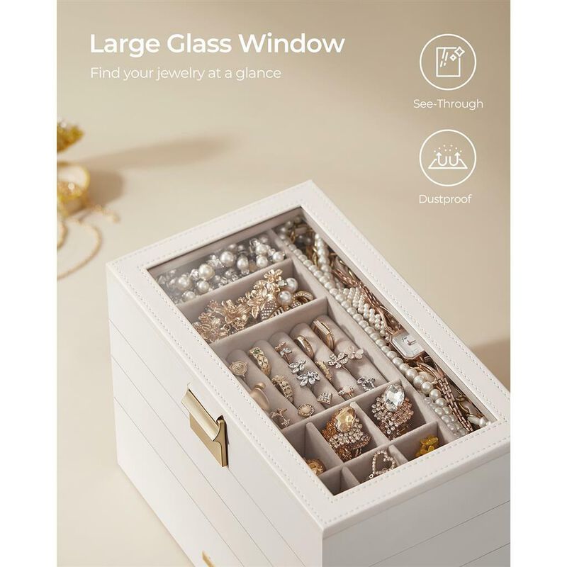 4-Tier Stackable Jewelry Trays for Organized Accessory Storage