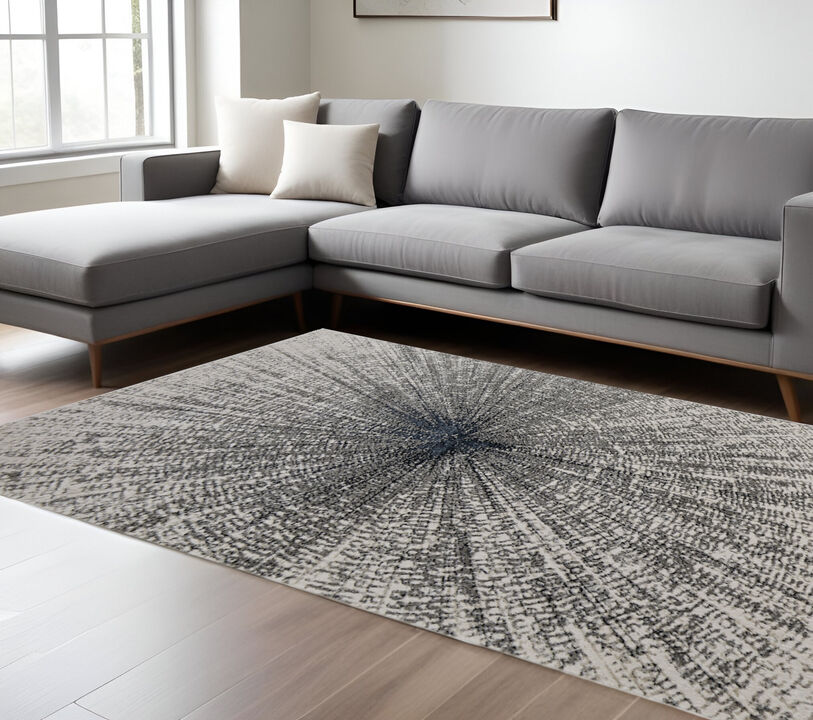 HomeRoots Abstract Power Loom Area Rug