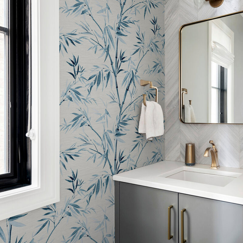 Moriko Blue Bamboo Wallpaper image number 5
