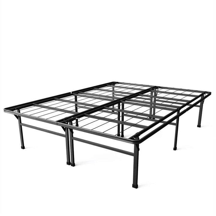 Hivvago King size 18 inch High Rise Metal Platform Bed Frame