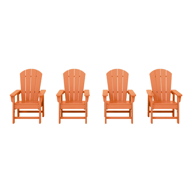 WestinTrends Kids Outdoor Adirondack Plastic Patio Chair (Set of 4)