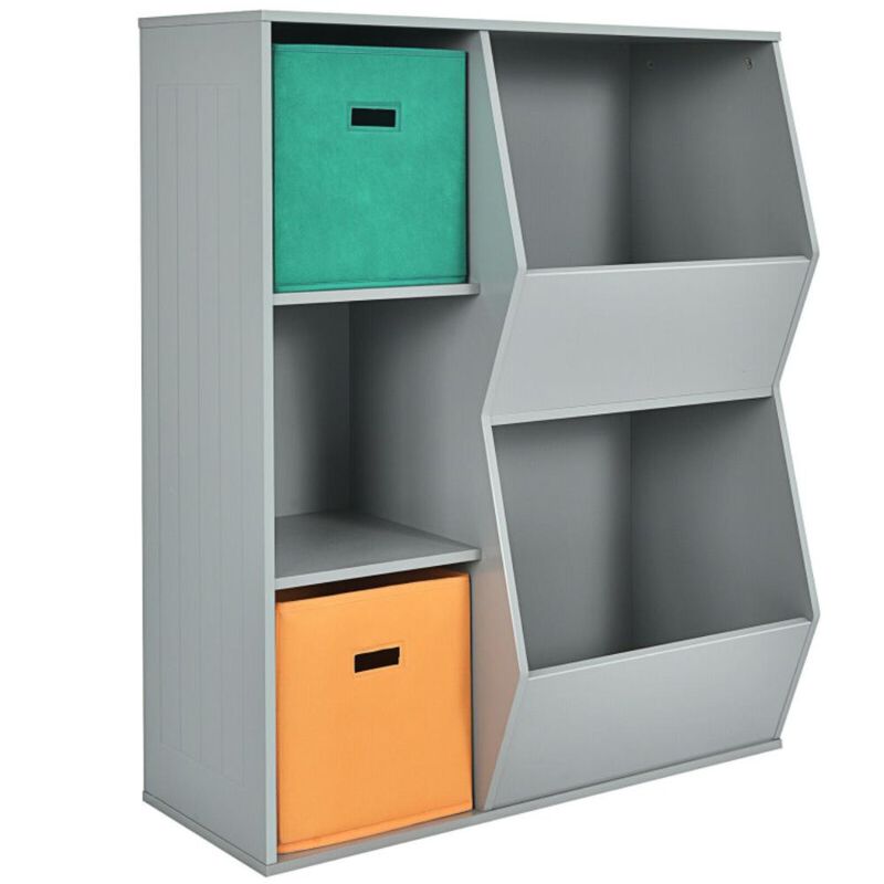 Hivvago Kids Toy Storage Cabinet Shelf Organizer