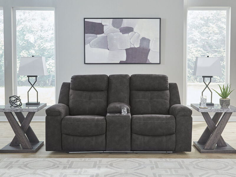 Brysonview Reclining Loveseat with Console image number 1