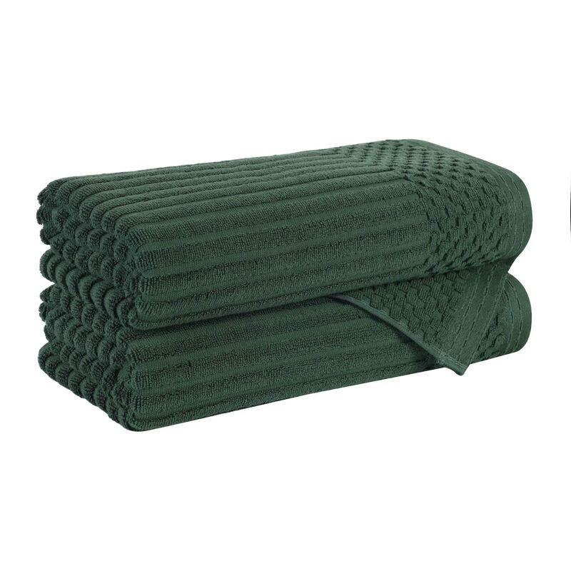 2-Piece Cotton Ribbed Bath Towel Set &ndash; Plush and Quick-Dry image number 0