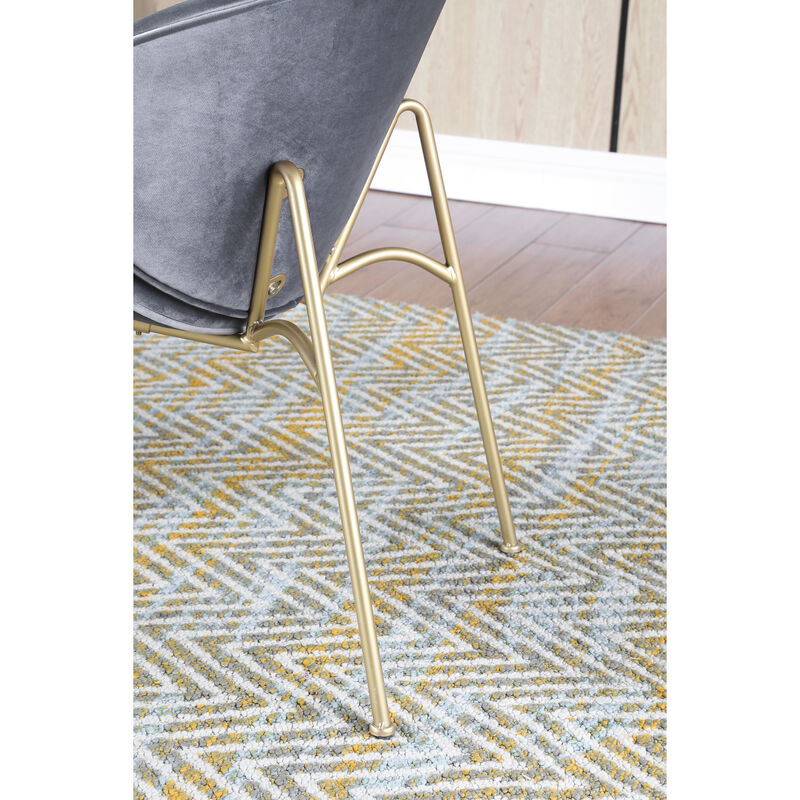 Velvet Dining Chairs, Upholstered Living Room Chairs with Gold Metal Legs