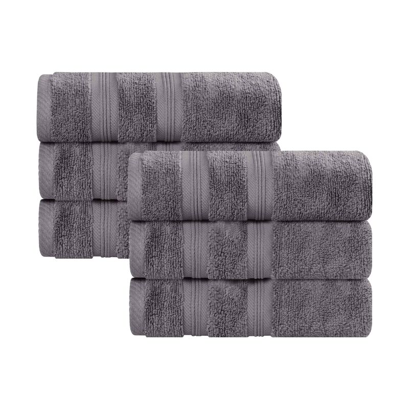 Zero Twist Cotton Hand Towels Set of 6, Medium Weight Quick Dry Towels image number 0
