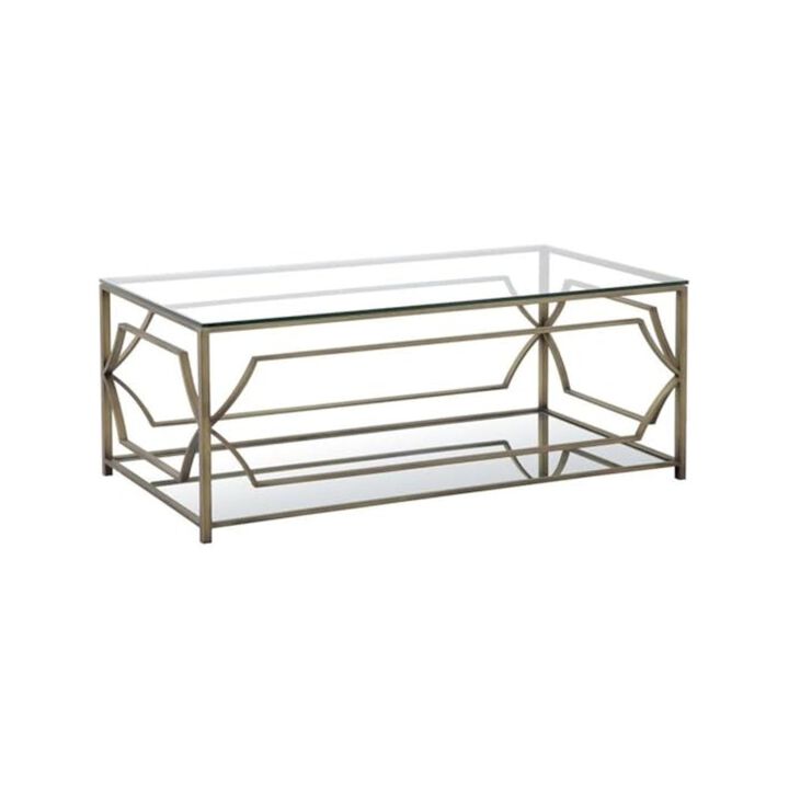 Pangea Home Z-Edward Rect Coffee Table Brass