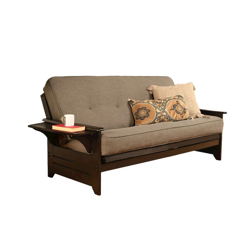 Phoenix Frame-Espresso Finish-Linen Stone Mattress image number 3