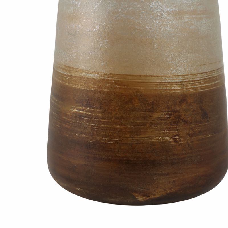 17" Gold Ombre Glass Vase image number 4