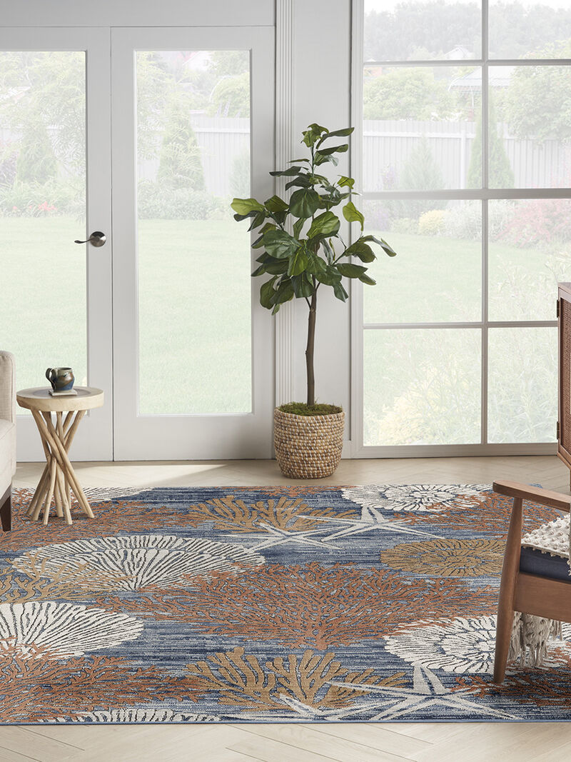 Seaside SDS04 Blue/Multicolor 7'10" x 9'10" Rug