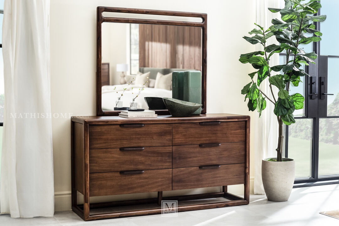 Sol 6-Drawer Dresser and Mirror