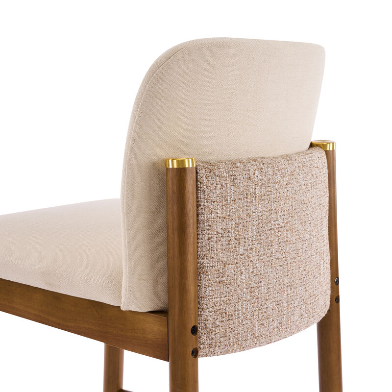 Christopher Knight Home Iven Modern Rubberwood Upholstered Counter Stools (Set of 2) image number 9