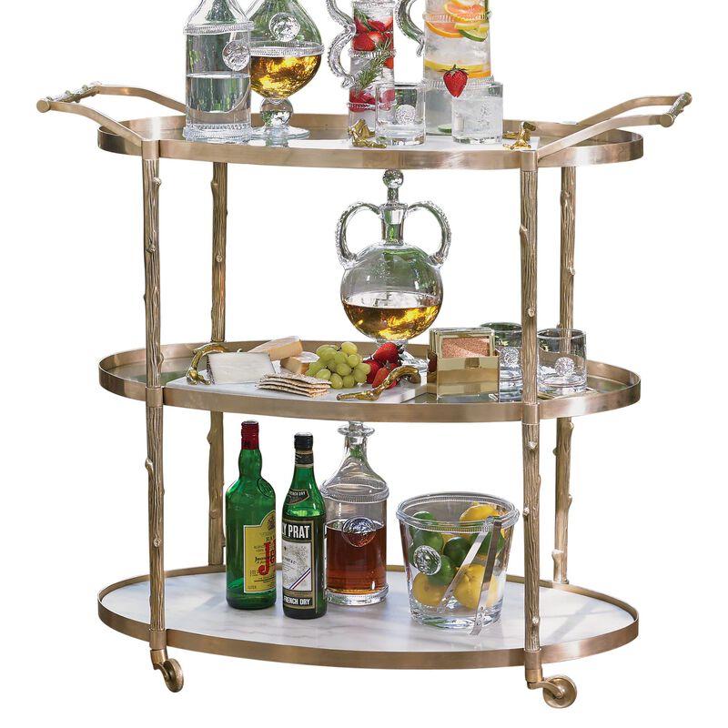 Arbor Bar Cart- Brass
