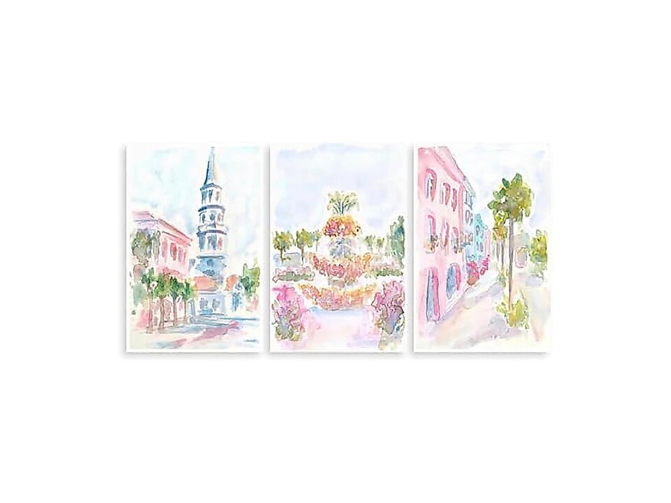 3 Pack Pink Watercolor Posters Aesthetic Wall Art Preppy Pastel Trendy Decor