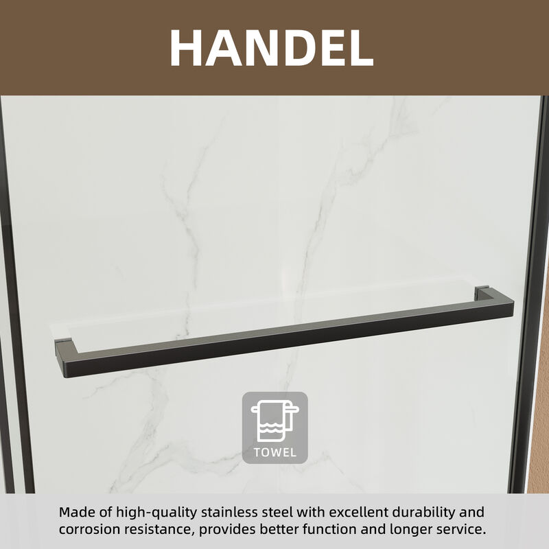 White Stainless Steel Shower Door with Top Impact Buffer and Rustproof 304 Track System