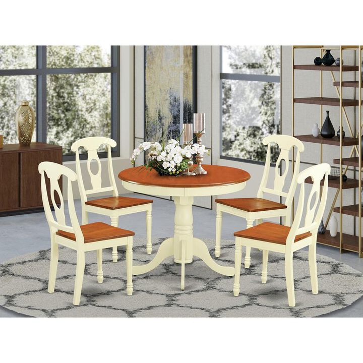 5 Pc Kitchen dinette set for 4-Kitchen Table and 4 Kitchen Dining Chairs
